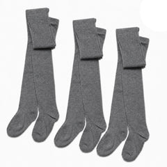 Girls' Cotton Lycra School Tights 3 Pack – Ages 3–12