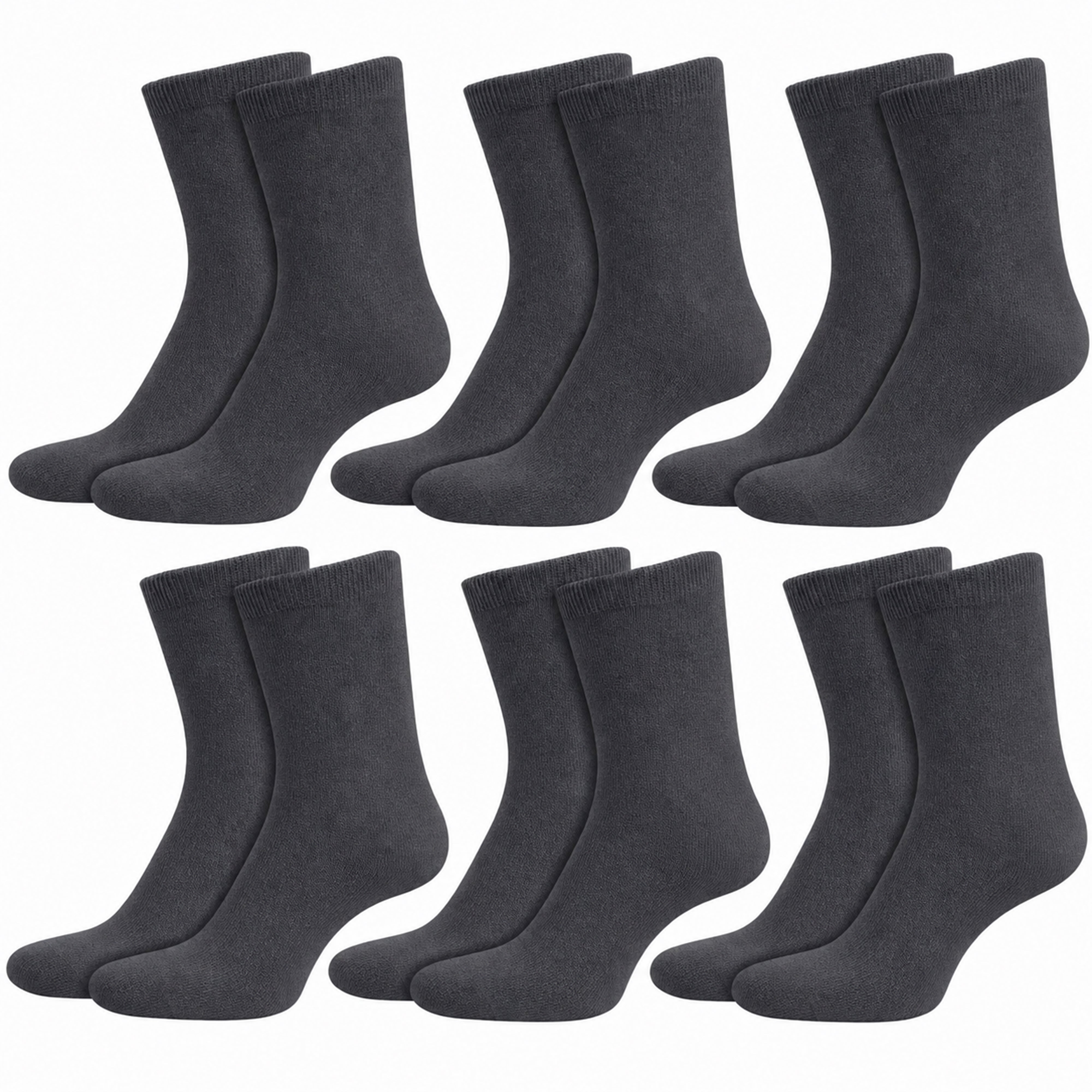 6 Pairs Kids' Cotton Rich School Socks Ankle Breathable Durable Uniform Unisex
