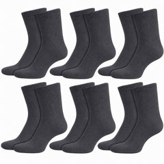 6 Pairs Kids' Cotton Rich School Socks Ankle Breathable Durable Uniform Unisex