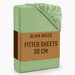 Olivia Rocco Plain Dye Polyester Fitted Sheet, 25cm Deep