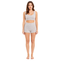 Women's Teddy Fleece Crop Top And Shorts Pyjama Loungewear Set Ultra Soft