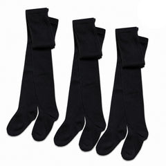 Girls' Cotton Lycra School Tights 3 Pack – Ages 3–12