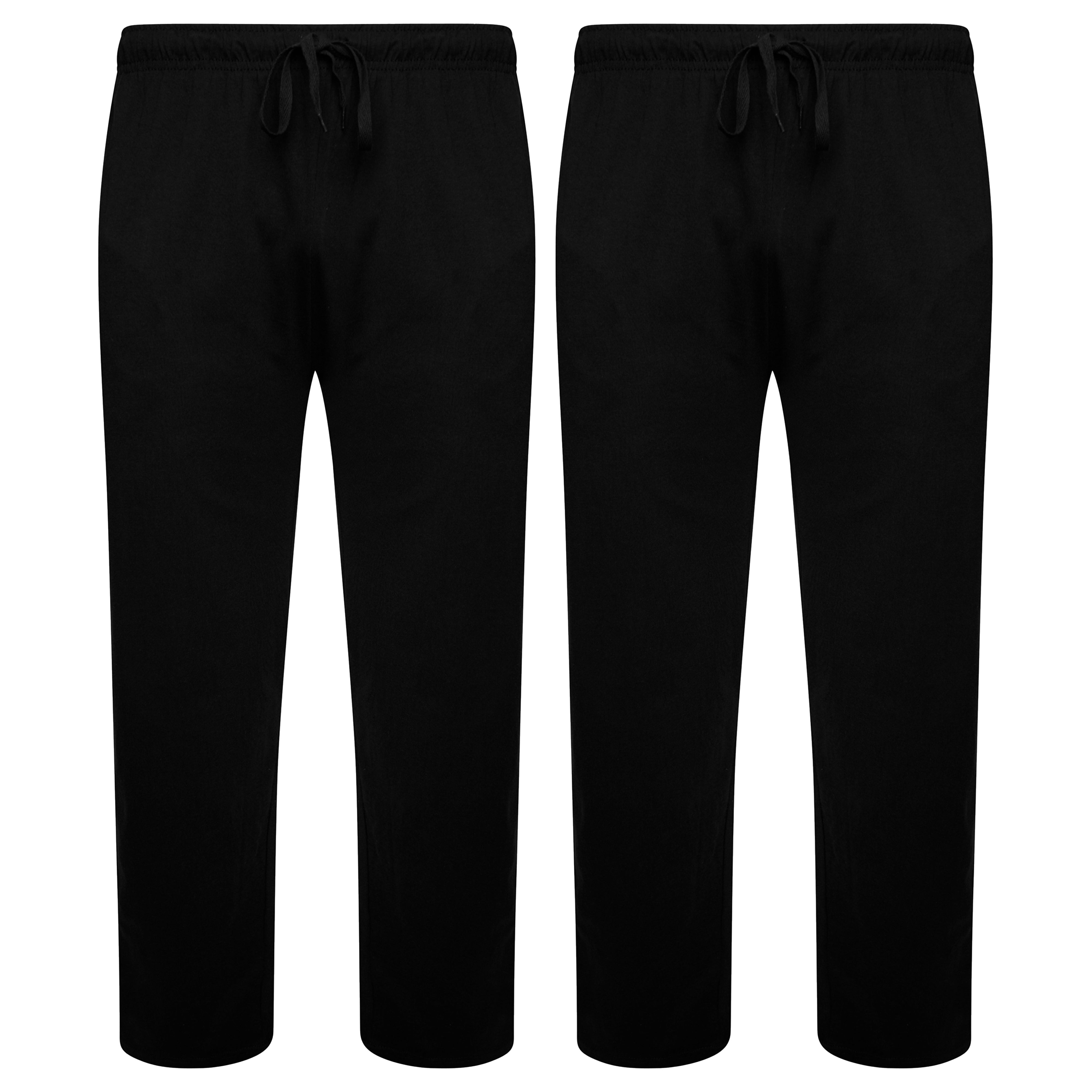 2 Pack Men's Cotton Lounge Bottoms Stretchable PJ Pants Durable Cosy