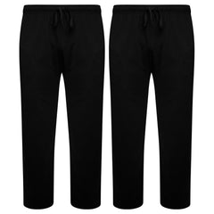 2 Pack Men's Cotton Lounge Bottoms Stretchable PJ Pants Durable Cosy