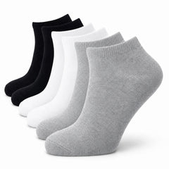 Men's Trainer Socks 6 Pairs Lightweight Cotton Blend Ankle With Arch Support