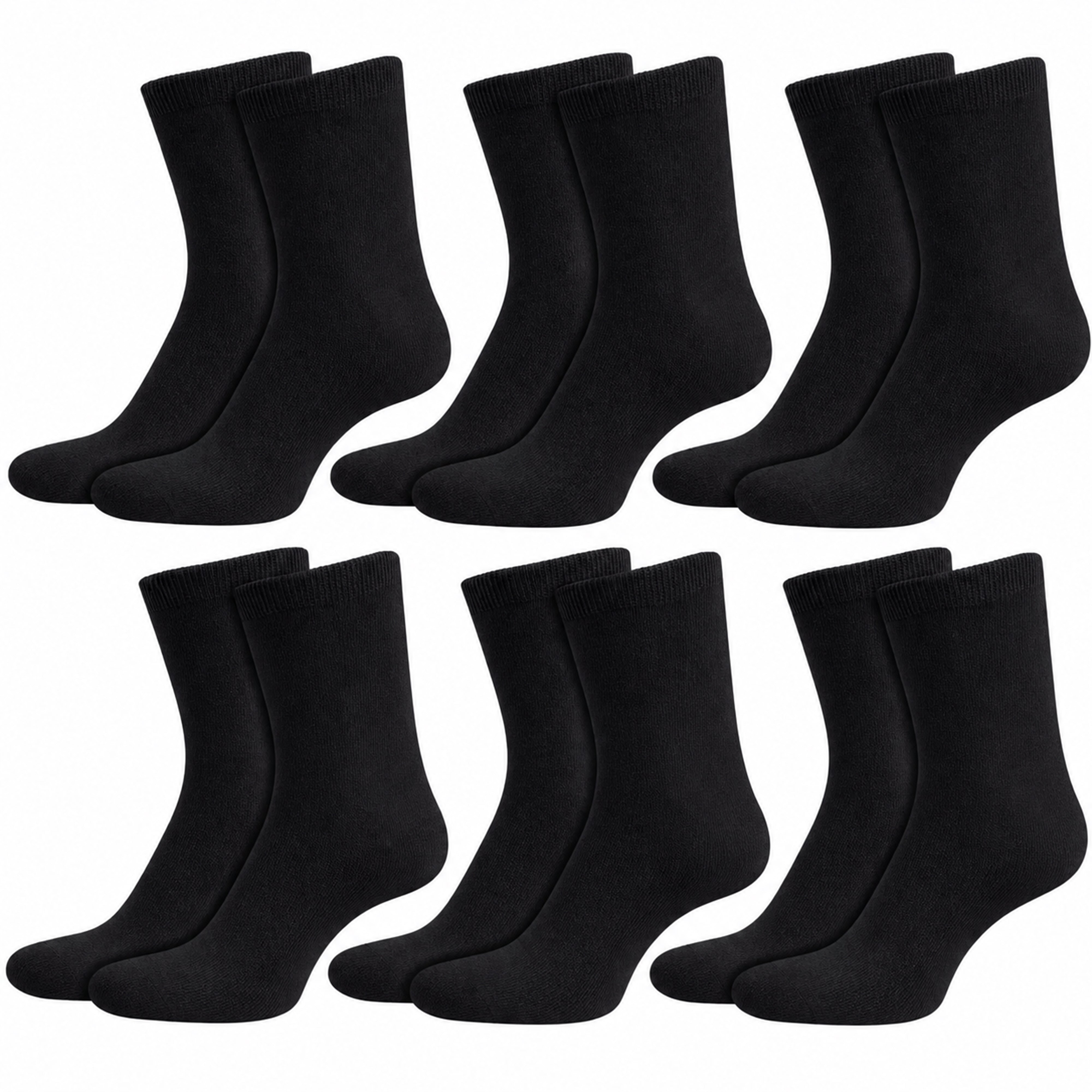 6 Pairs Kids' Cotton Rich School Socks Ankle Breathable Durable Uniform Unisex