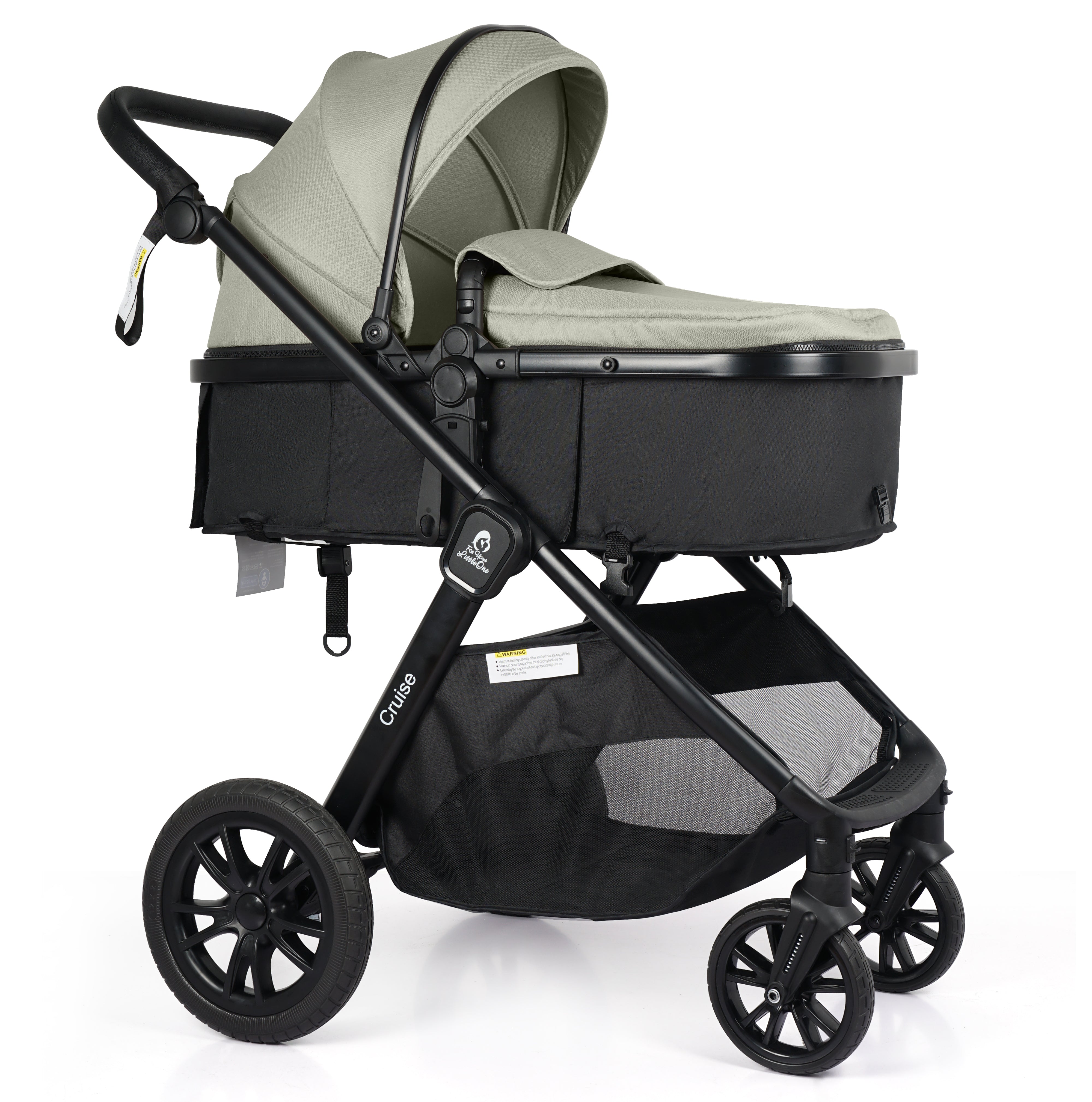 Cruise 3-in-1 Travel System with Car Seat – Pebble Sage, Birth to 4 Years