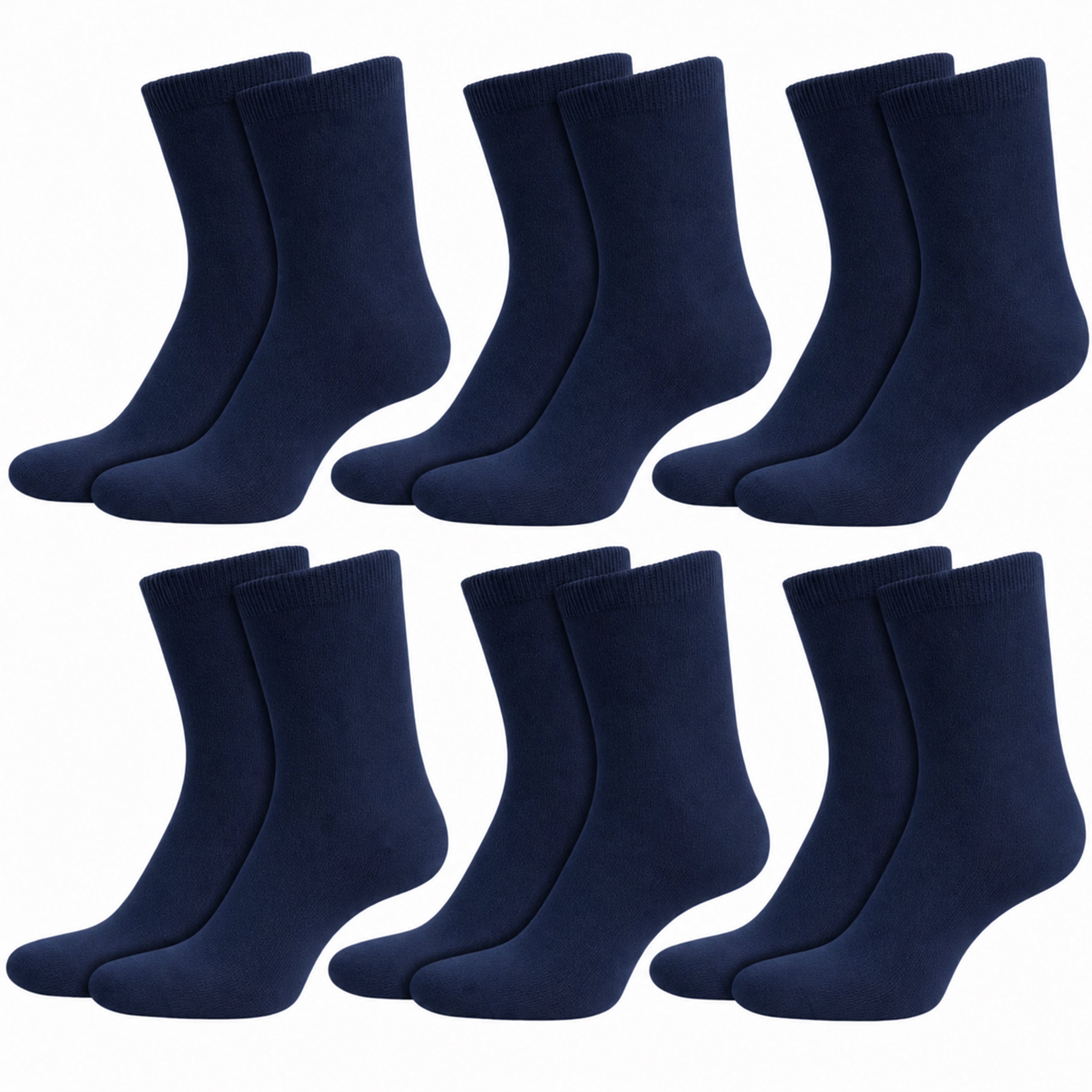 6 Pairs Kids' Cotton Rich School Socks Ankle Breathable Durable Uniform Unisex