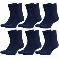 6 Pairs Kids' Cotton Rich School Socks Ankle Breathable Durable Uniform Unisex