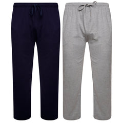 2 Pack Men's Cotton Lounge Bottoms Stretchable PJ Pants Durable Cosy