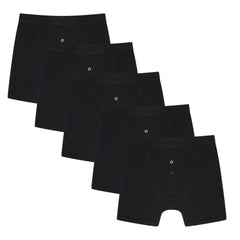 Men's Cotton Button Fly Boxer Shorts Pack Of 5 Breathable Stretch Gym Sports