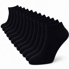 Men's Trainer Socks 12 Pairs Breathable Cotton Blend Arch Support Anti Crimping