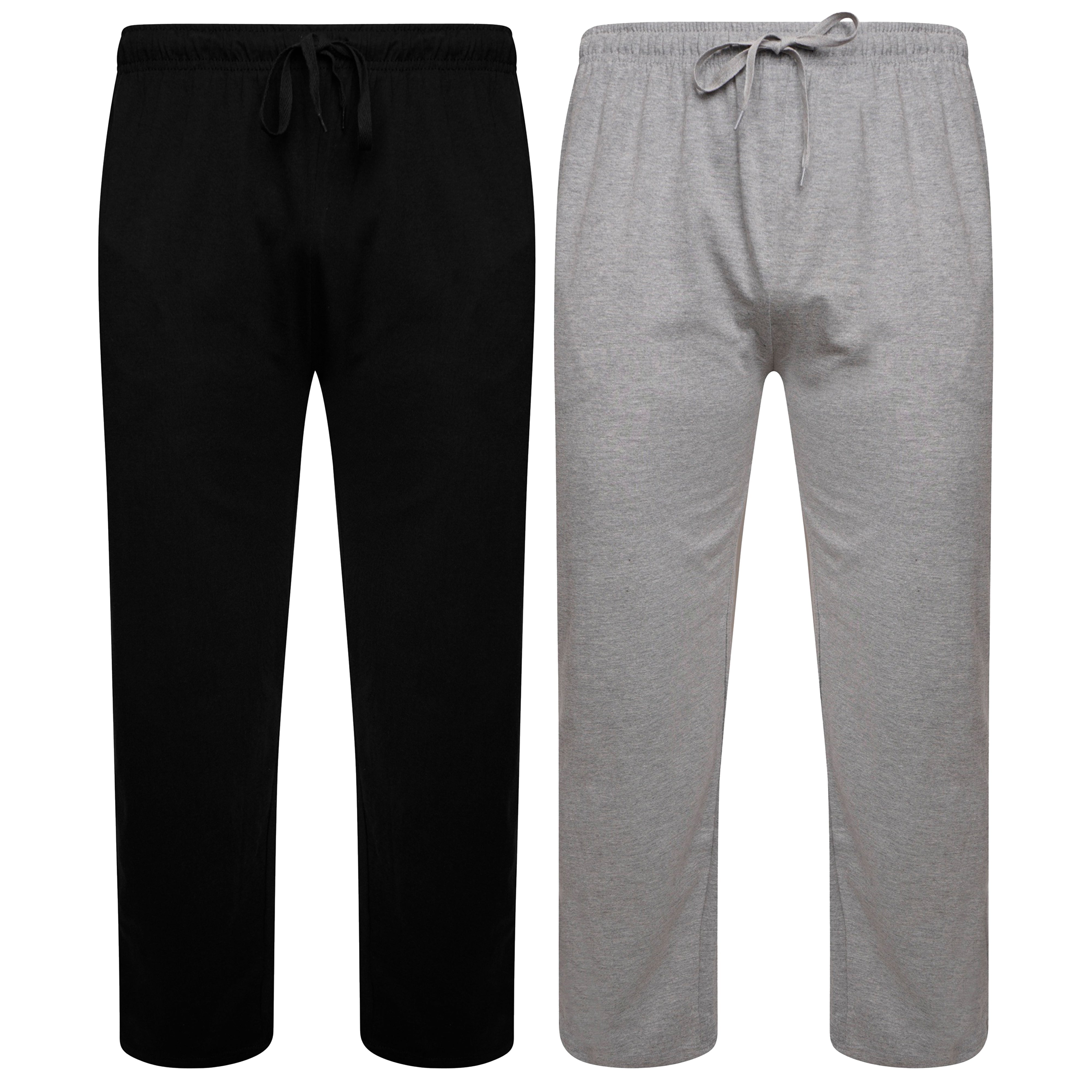 2 Pack Men's Cotton Lounge Bottoms Stretchable PJ Pants Durable Cosy