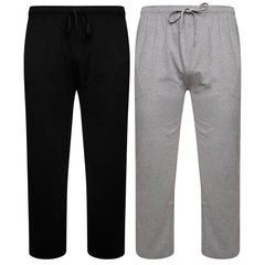 2 Pack Men's Cotton Lounge Bottoms Stretchable PJ Pants Durable Cosy