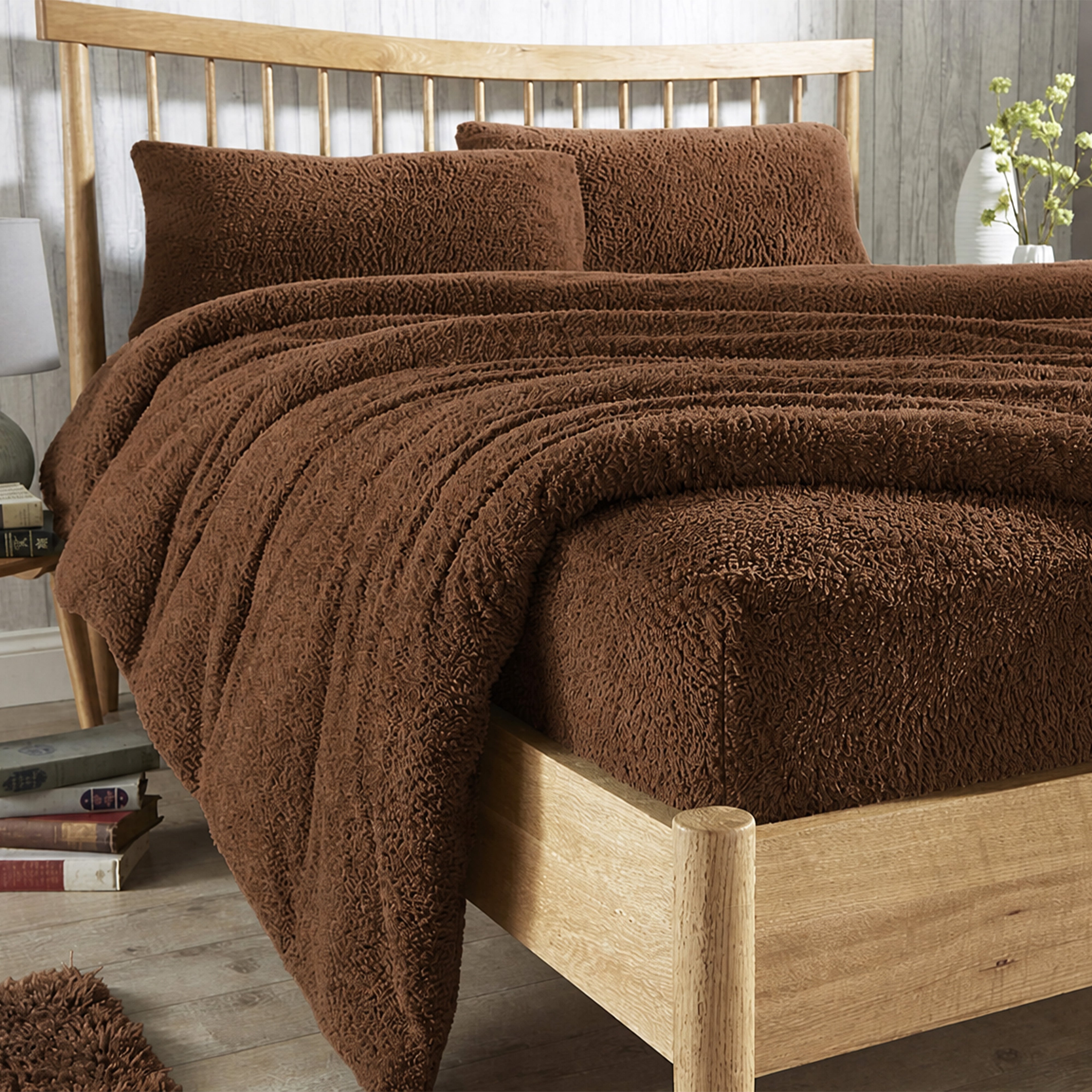 Olivia Rocco Teddy Fleece Extra Deep Fitted Sheet, Elasticated
