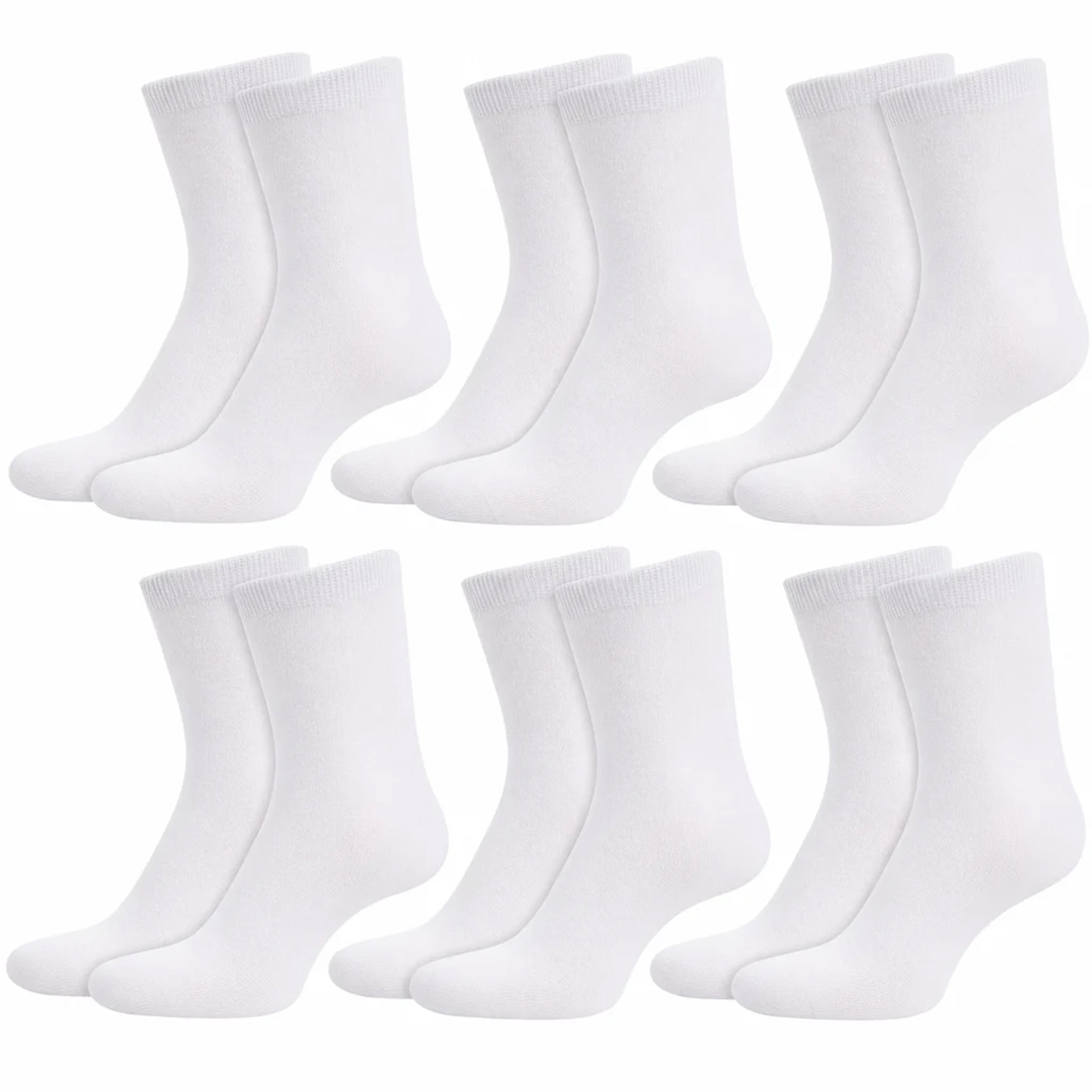 6 Pairs Kids' Cotton Rich School Socks Ankle Breathable Durable Uniform Unisex