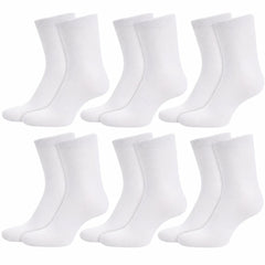 6 Pairs Kids' Cotton Rich School Socks Ankle Breathable Durable Uniform Unisex