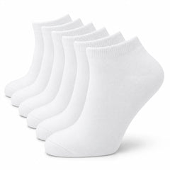 Men's Trainer Socks 6 Pairs Lightweight Cotton Blend Ankle With Arch Support