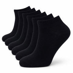Men's Trainer Socks 6 Pairs Lightweight Cotton Blend Ankle With Arch Support