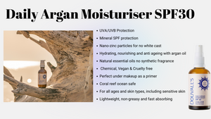 Argan Daily Moisturiser SPF30 120ml – Family Size Mineral Sunscreen