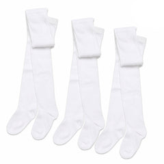 Girls' Cotton Lycra School Tights 3 Pack – Ages 3–12