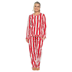 Women's Cotton Pyjama Set With Elasticated Patterned Bottoms