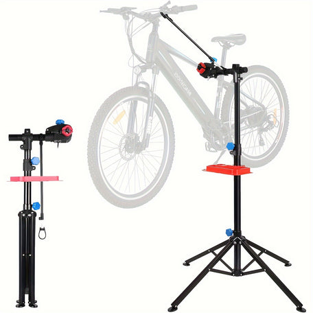 LIFERUN Adjustable Bike Repair Stand – 360° Rotating Clamp & Tool Holder