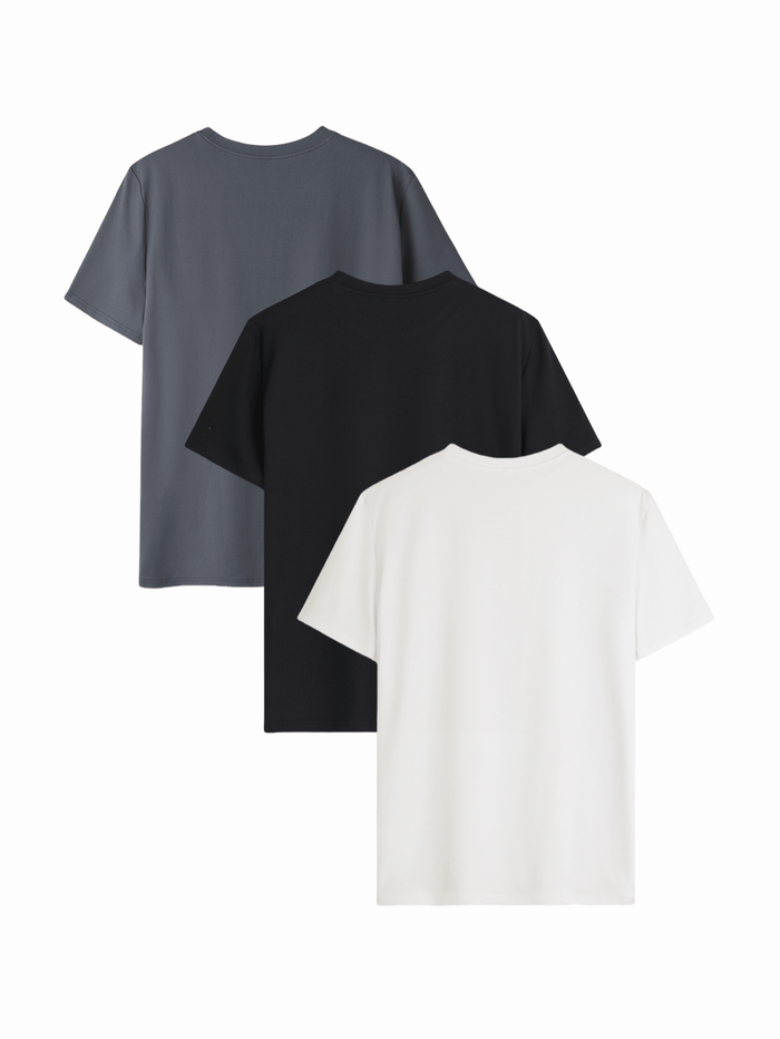 3-Pack Printed Crew Neck T-Shirts, Stylish & Versatile Summer Tees, image 2