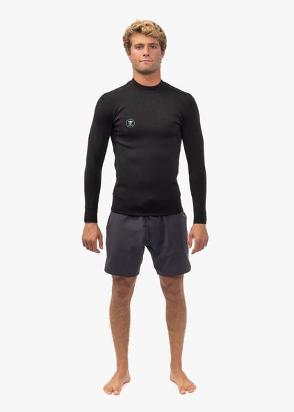 Vissla Men's 7 Seas 1mm Long Sleeve Wetsuit Jacket, Back Zip