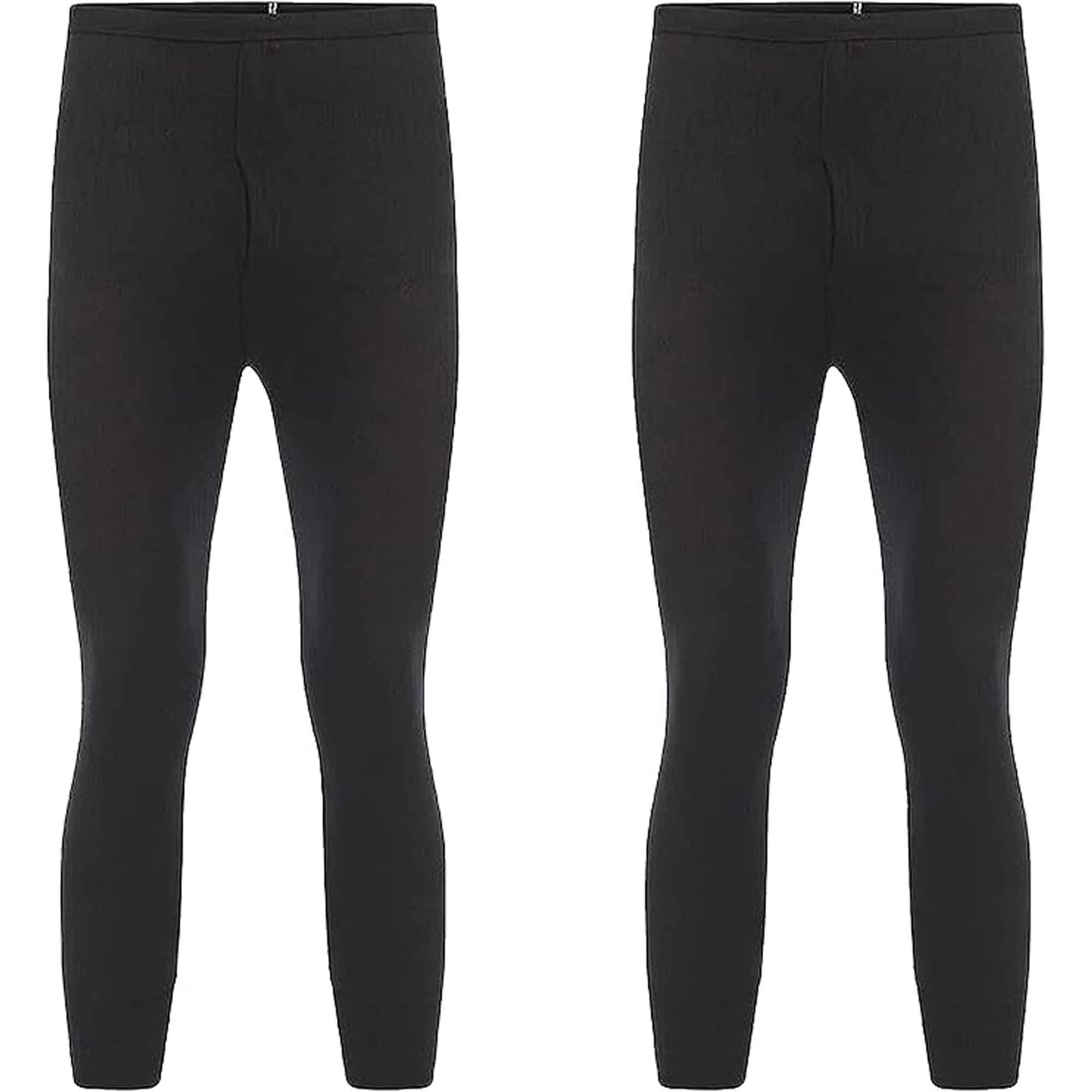 Boys' Long Johns 2 Pack Black Baselayer For School Camping And Skiing