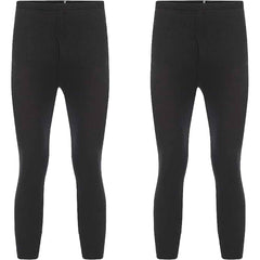 Boys' Long Johns 2 Pack Black Baselayer For School Camping And Skiing