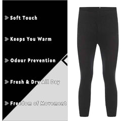 Boys' Long Johns 2 Pack Black Baselayer For School Camping And Skiing