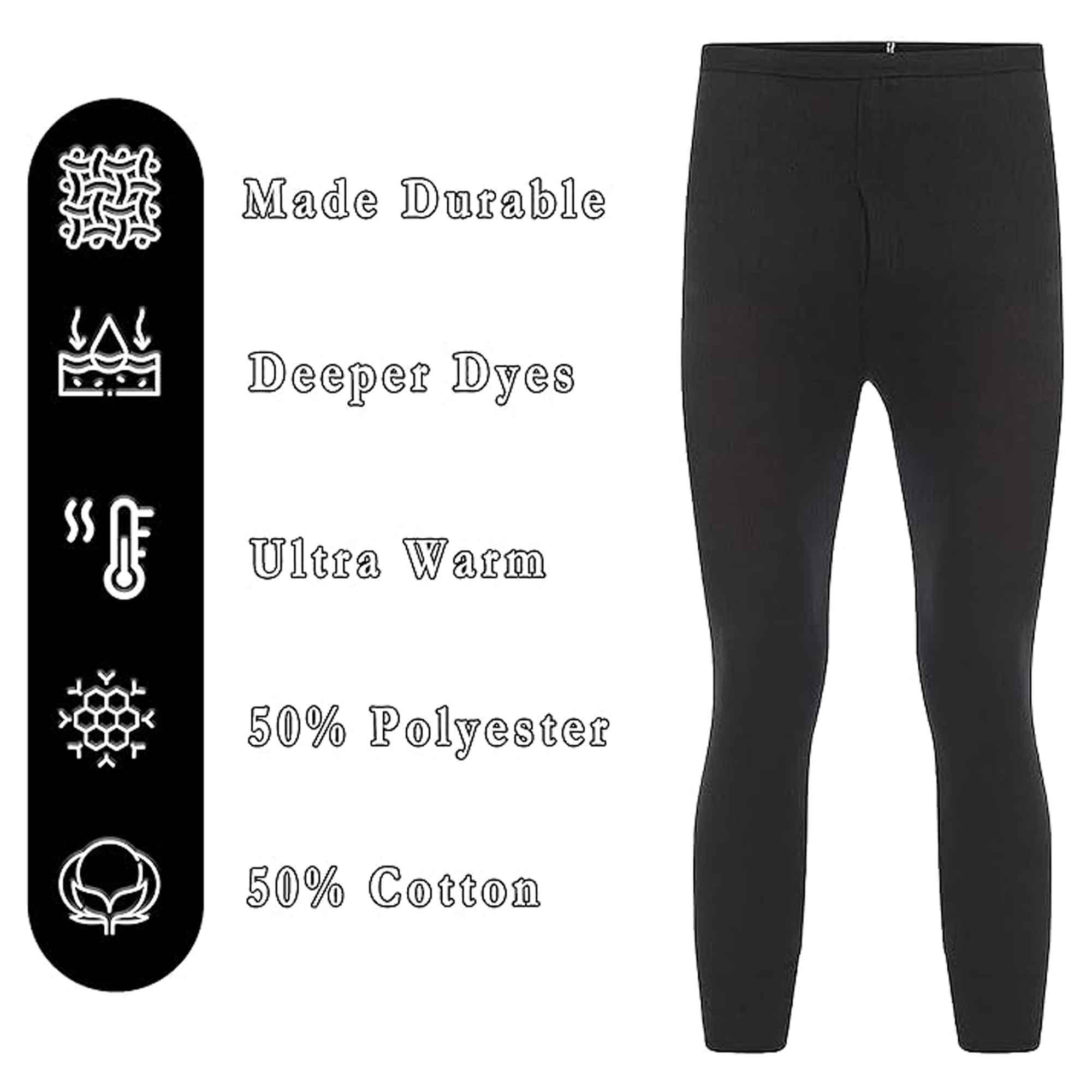 Boys' Long Johns 2 Pack Black Baselayer For School Camping And Skiing