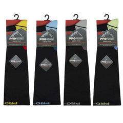 Men's Long Compression Socks 2 Pack Breathable Anti-Crimp Design Black