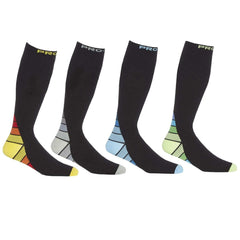 Men's Long Compression Socks 2 Pack Breathable Anti-Crimp Design Black