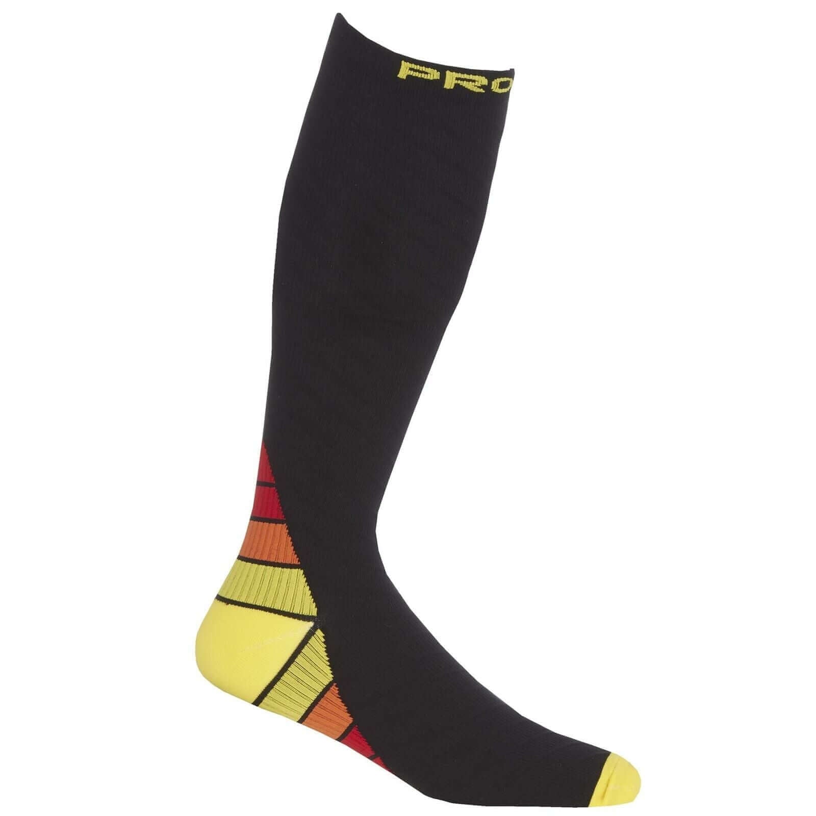 Men's Long Compression Socks 2 Pack Breathable Anti-Crimp Design Black