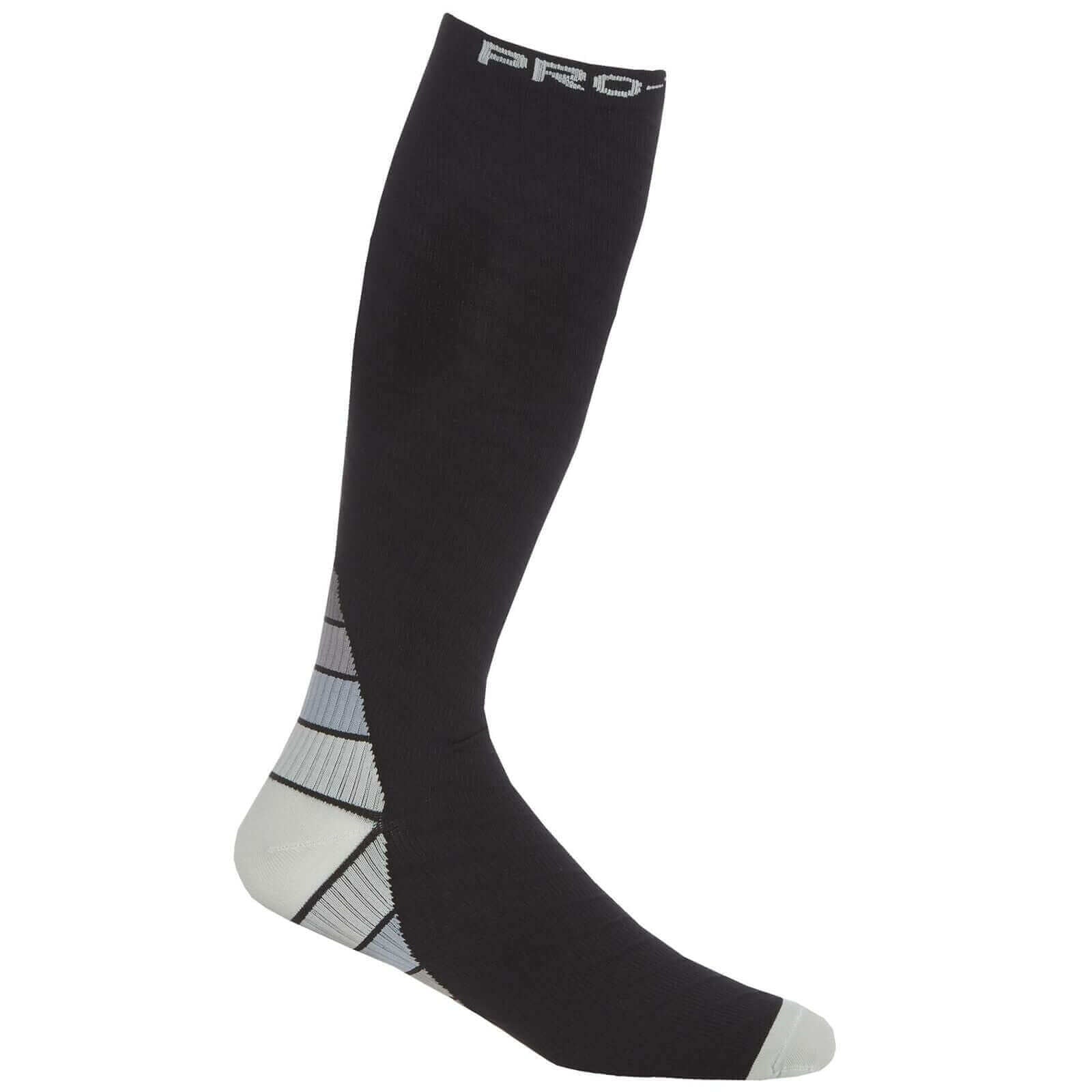 Men's Long Compression Socks 2 Pack Breathable Anti-Crimp Design Black