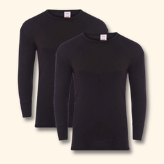 Men's Thermal Long Sleeve Top 2 Pack – Brushed Base Layer, S–XXL