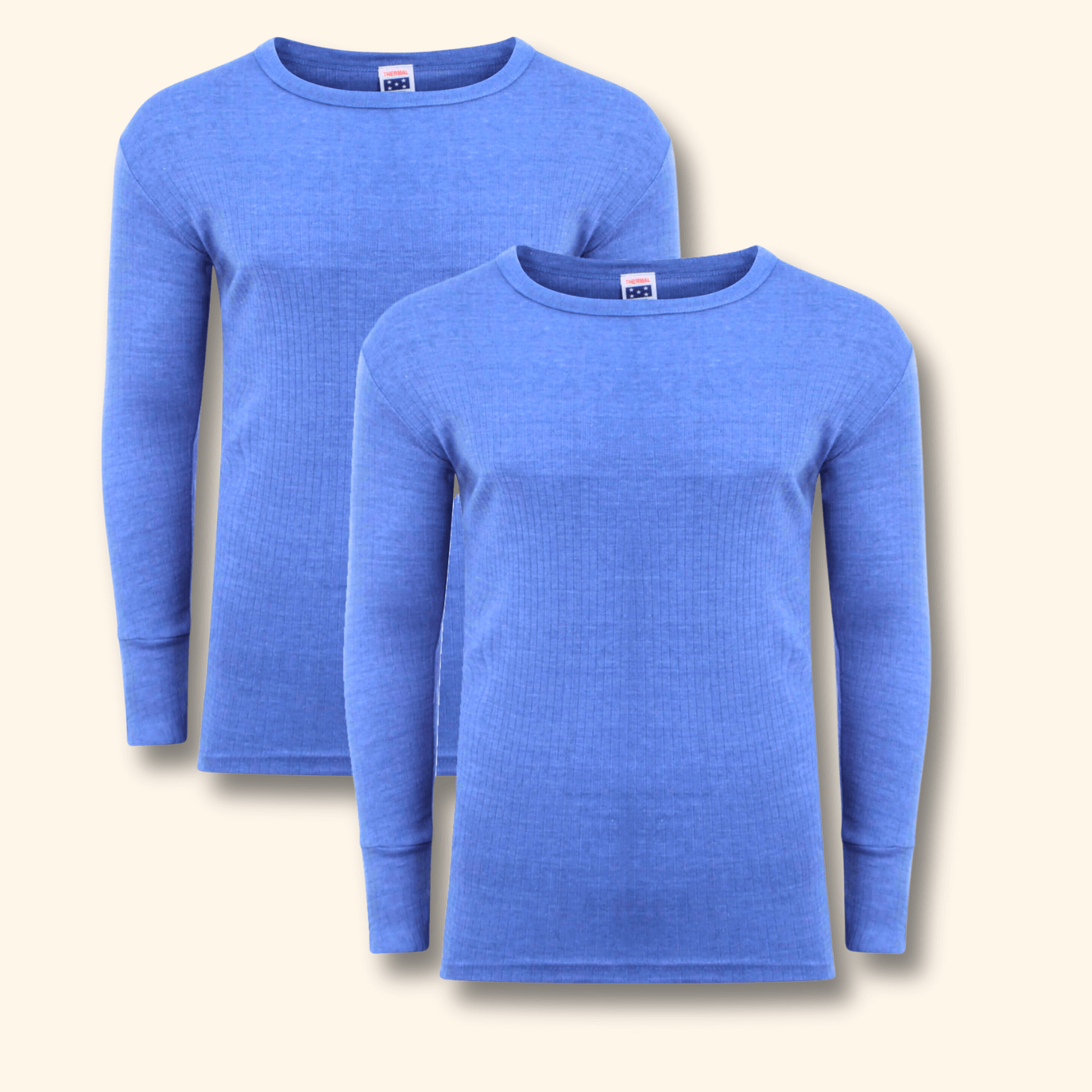 Men's Thermal Long Sleeve Top 2 Pack – Brushed Base Layer, S–XXL