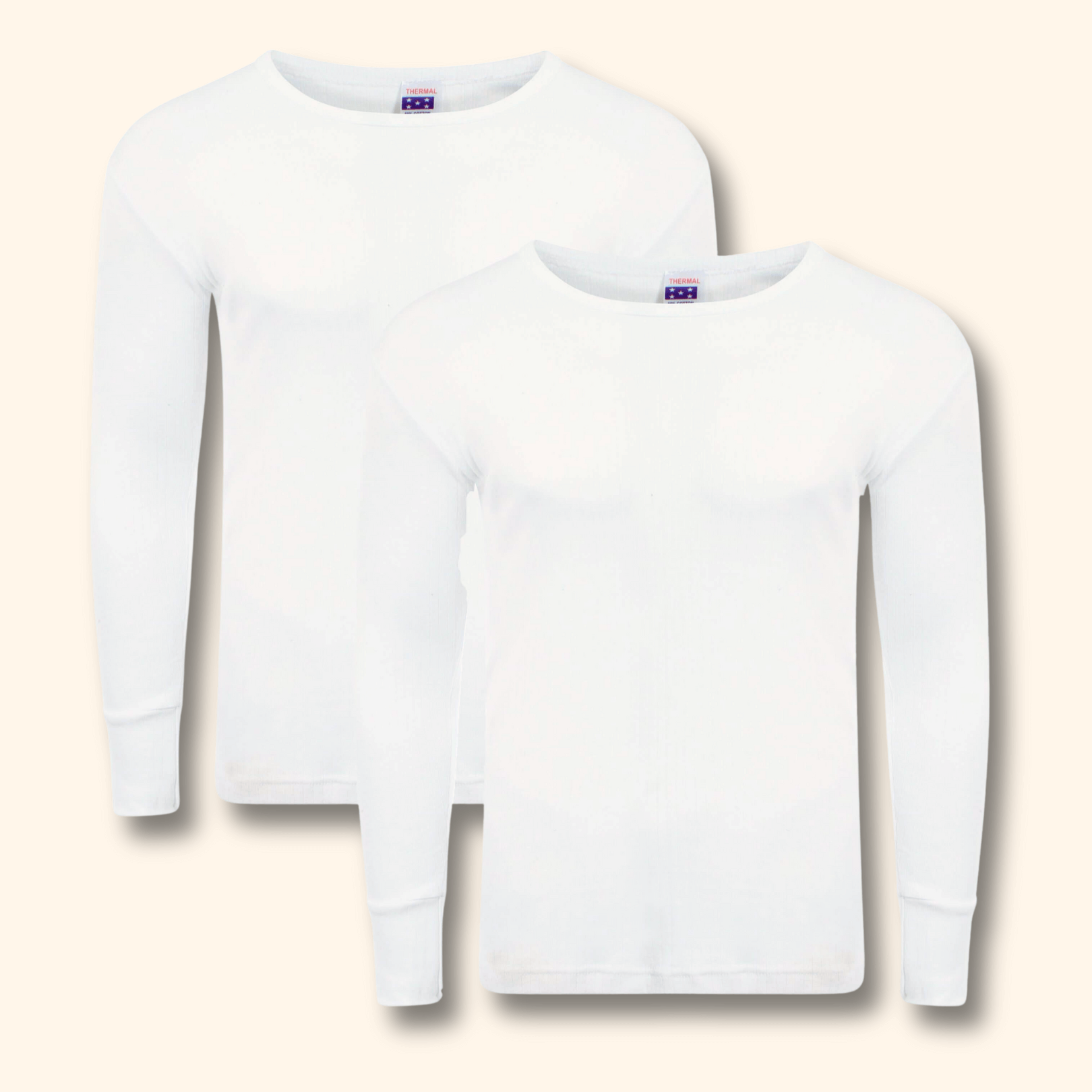 Men's Thermal Long Sleeve Top 2 Pack – Brushed Base Layer, S–XXL