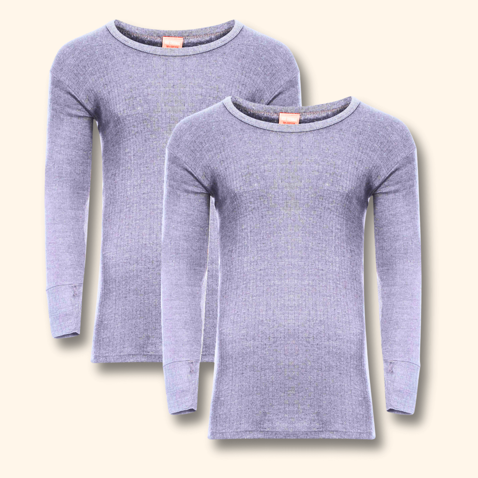 Men's Thermal Long Sleeve Top 2 Pack – Brushed Base Layer, S–XXL