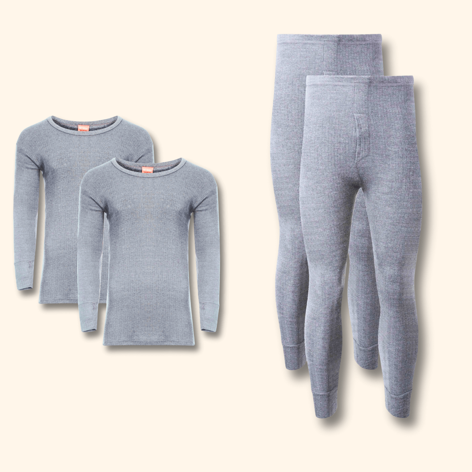 Men's Thermal Underwear Set 2 Pack – Long Sleeve Top & Long Johns, S–XXL