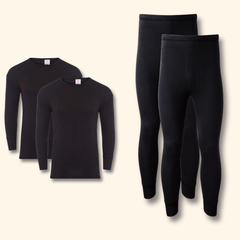 Men's Thermal Underwear Set 2 Pack – Long Sleeve Top & Long Johns, S–XXL