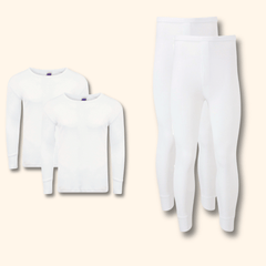Men's Thermal Underwear Set 2 Pack – Long Sleeve Top & Long Johns, S–XXL