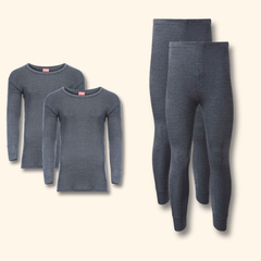Men's Thermal Underwear Set 2 Pack – Long Sleeve Top & Long Johns, S–XXL