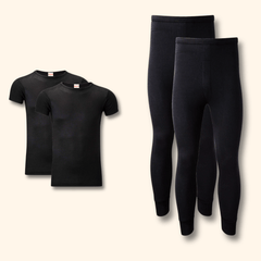 Men's Thermal Underwear Set 2 Pack – T-Shirt & Long Johns, S–XXL