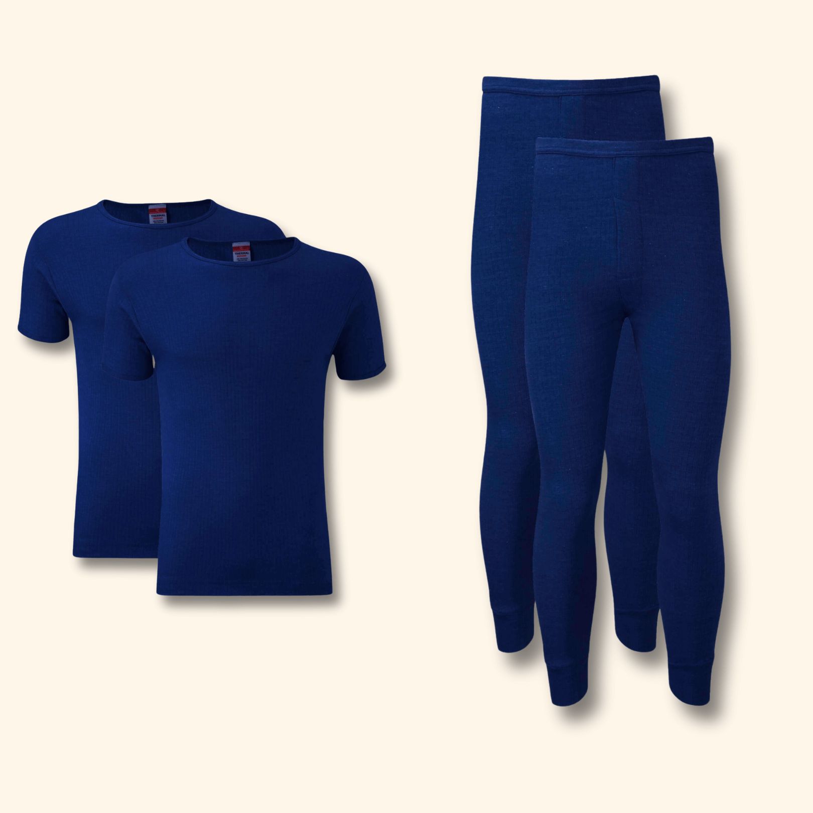 Men's Thermal Underwear Set 2 Pack – T-Shirt & Long Johns, S–XXL