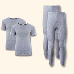 Men's Thermal Underwear Set 2 Pack – T-Shirt & Long Johns, S–XXL
