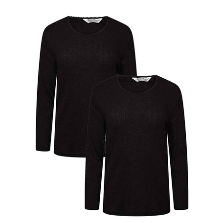 Women's Thermal Long Sleeve Base Layer Top Pack Of 2 Insulated