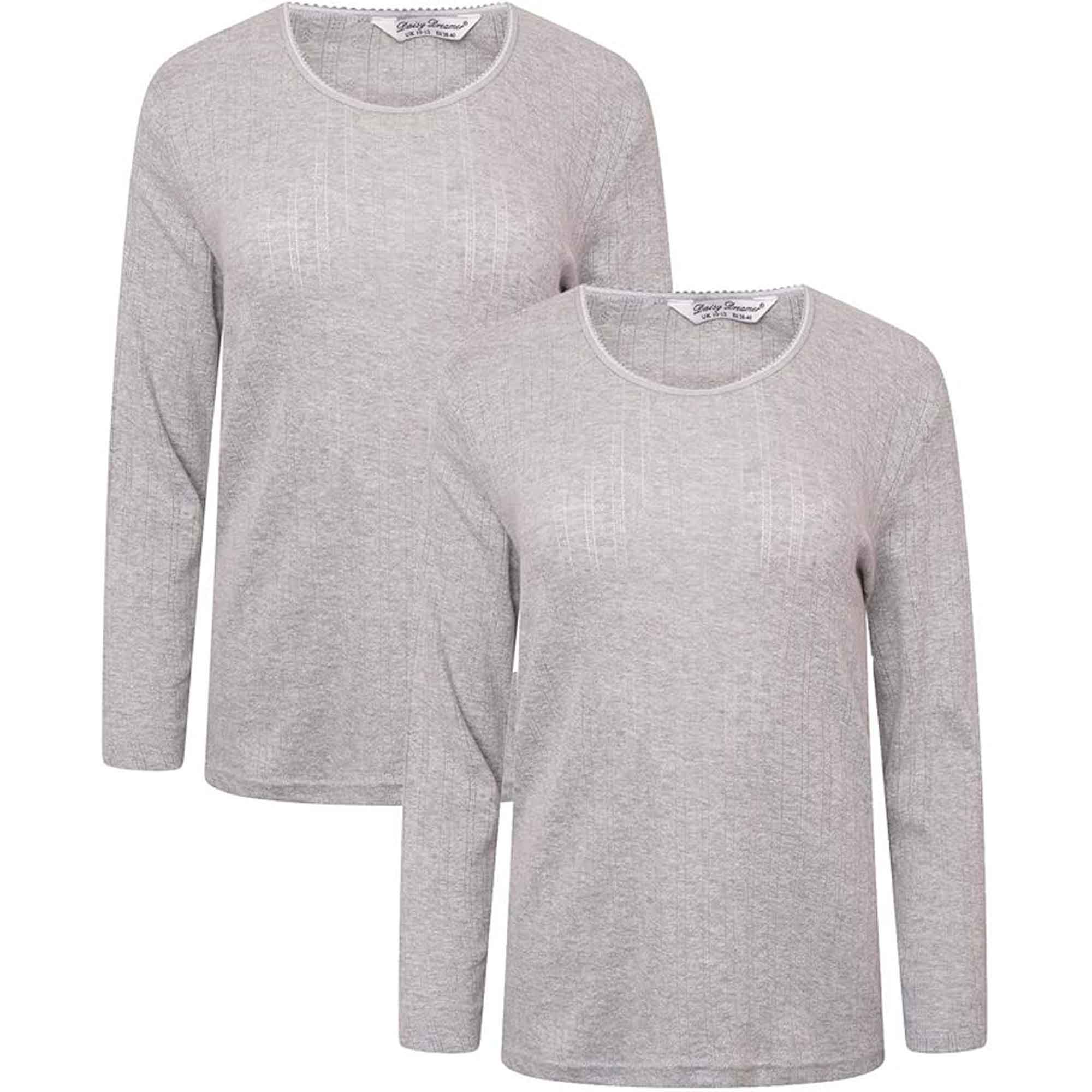 Women's Thermal Long Sleeve Base Layer Top Pack Of 2 Insulated